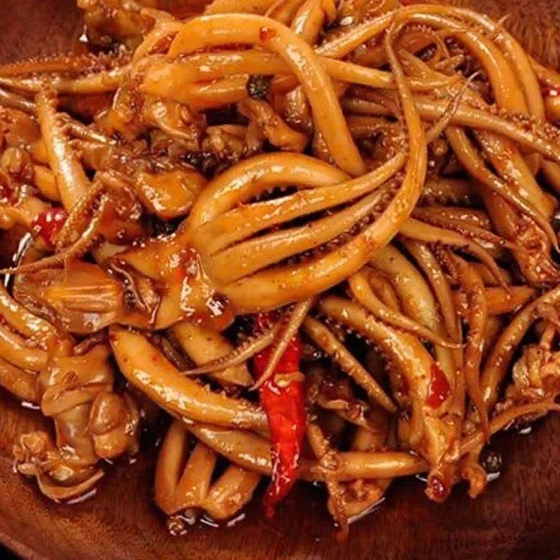香辣鱿鱼须铁板鱿鱼丝网红零食香菇鱿鱼须八爪鱼海鲜熟食脆骨鱿鱼图片
