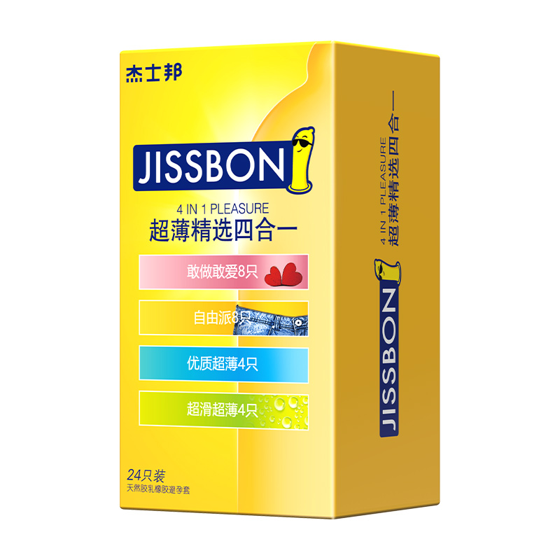 [苏宁自营]杰士邦jissbon避孕套零感杰士邦超薄四合一组合套装27只螺纹颗粒安全套套成人情趣用品夫妻旗舰官方授权正品高清大图