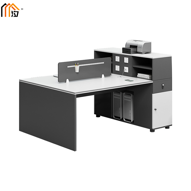 汐 屏风办公桌 双人位张高清大图