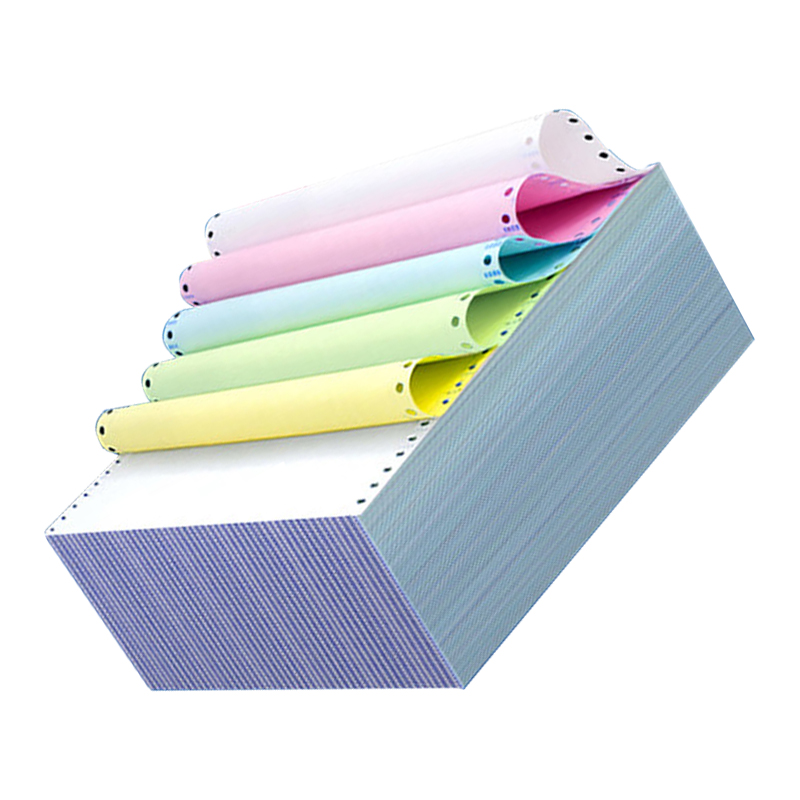 旗胜 打印纸 241-5 五联二等分 彩色 1000张/箱高清大图