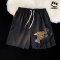 Claw money夏季帅气宽松短裤男港风休闲运动五分裤学生中裤沙滩裤