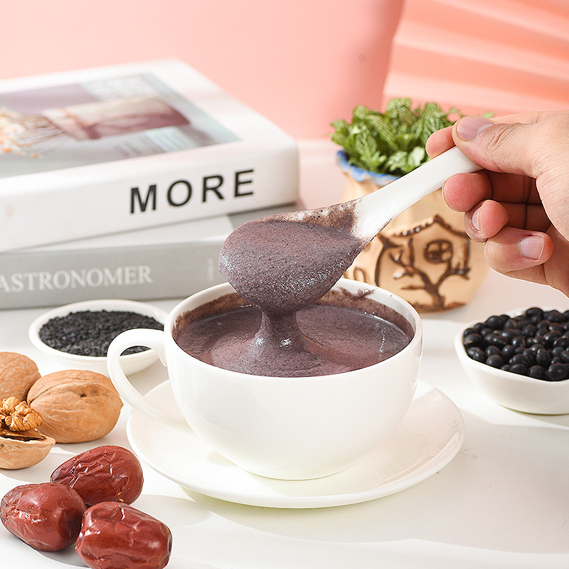 美粥食客 红枣黑芝麻糊核桃粉500g*2袋装高清大图