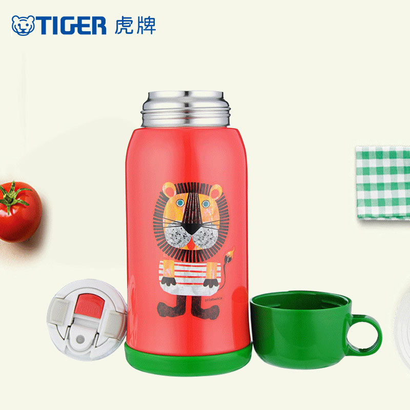 虎牌(tiger)儿童真空保温杯卡通保温保冷杯卡通小狮子款304不锈钢MBJ-C06C-EL 600ML高清大图
