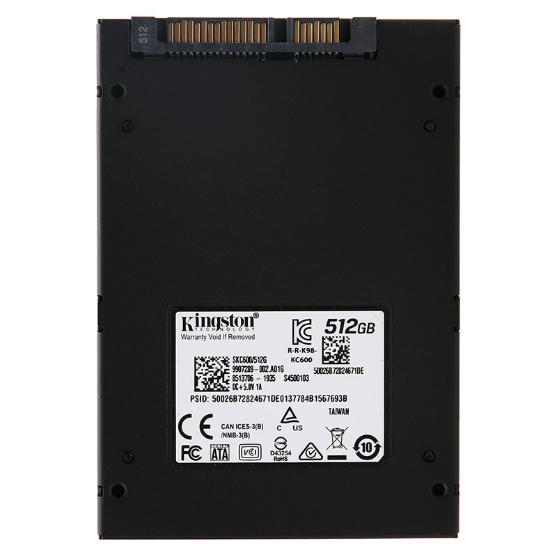 金士顿 (Kingston) 512GB SATA3 SSD固态硬盘 KC600系列