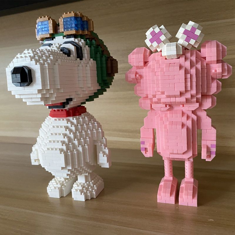 乐高积木女孩系列草莓小熊微型小颗粒高难度成年拼装益智玩具 kaws