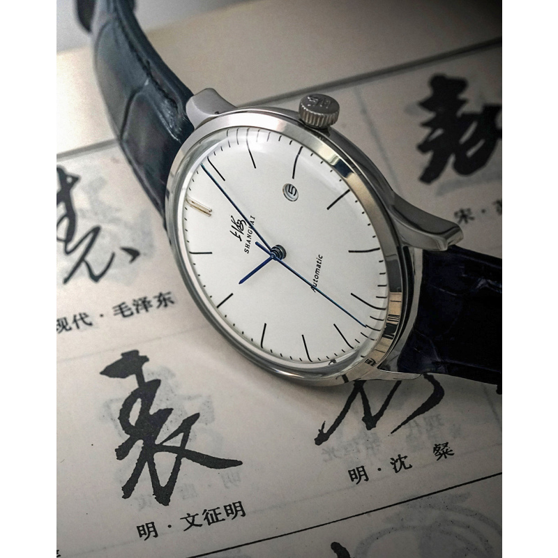 上海SHANGHAI手表正品全自动机械表简约时尚日历显示商务男士手表792