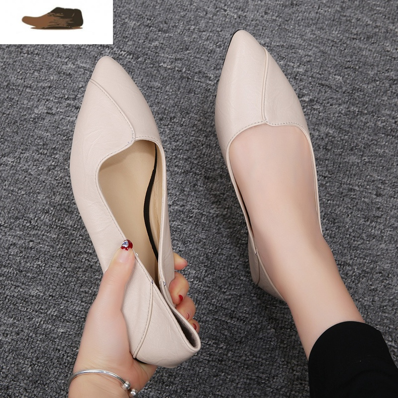 工作鞋女黑色平底软底皮鞋职业上班面试酒店防滑空姐舒适单鞋女鞋休闲