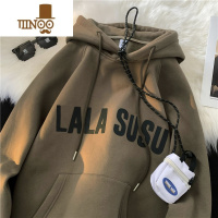 YANXU卫衣男女同款双层帽硬挺vintage外套bf连帽薄冬加绒加厚