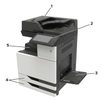 利盟(LEXMARK) CX921de A3多功能彩色激光打印机 高速双面打印、双面复印、扫描、传真 彩色激光数码打印机