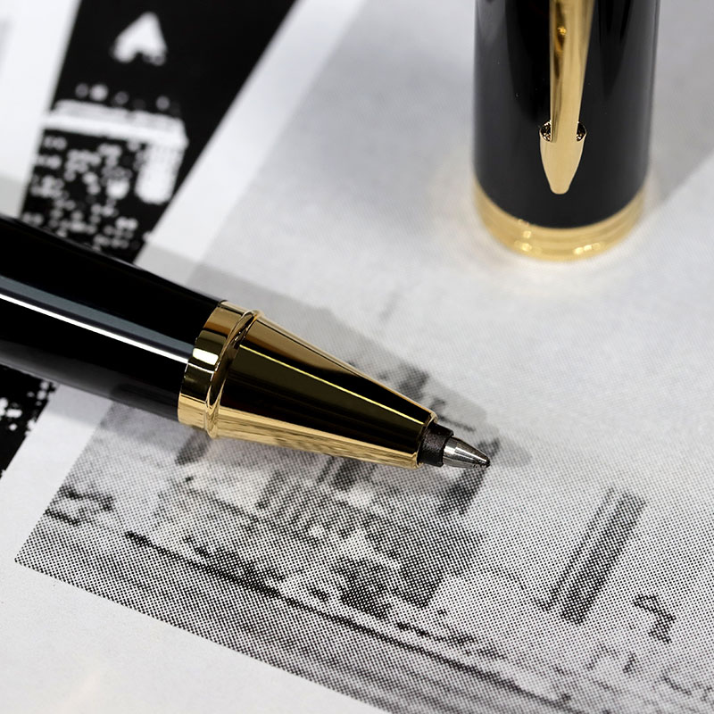 派克PARKER 签字笔 IM纯黑丽雅金夹宝珠笔高清大图