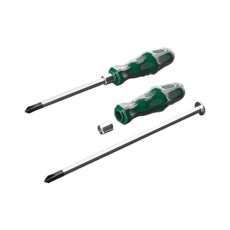 立伟铁牛绿胶炳螺丝刀8*250一字敲击型/把高清大图