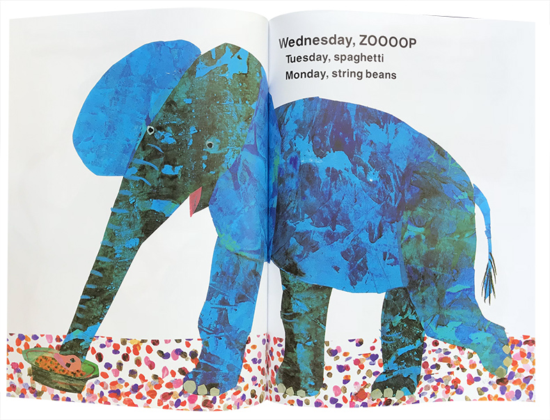 [正版]送音频 英文原版Today Is Monday今天是星期一艾瑞卡尔爷爷Eric Carle儿童儿歌童谣经典绘本亲高清大图