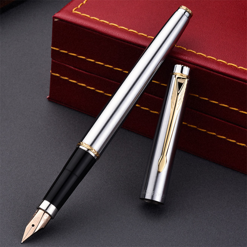 英雄hero200系列14k金笔尖钢笔全钢杆白夹金夹可选200a礼品钢笔视频