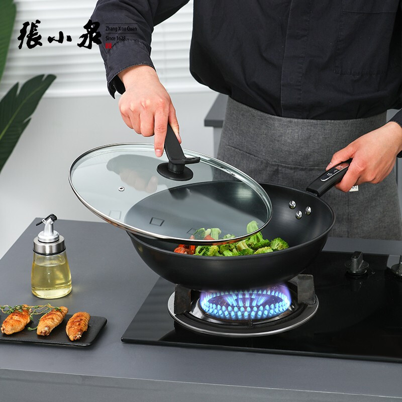 张小泉 万家简品 精铁炒锅 C30330100 炒锅32CM高清大图