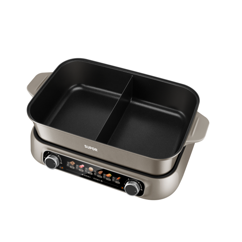 苏泊尔多功能电火锅H60FK833Y 大容量智能控温健康不粘设计高清大图