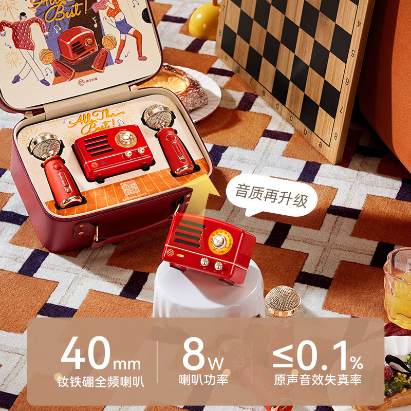 猫王收音机猫王音响猫王小王子OTR+ 欢唱双麦版[新年礼盒]麦克风K歌音响新年礼盒礼物高清大图