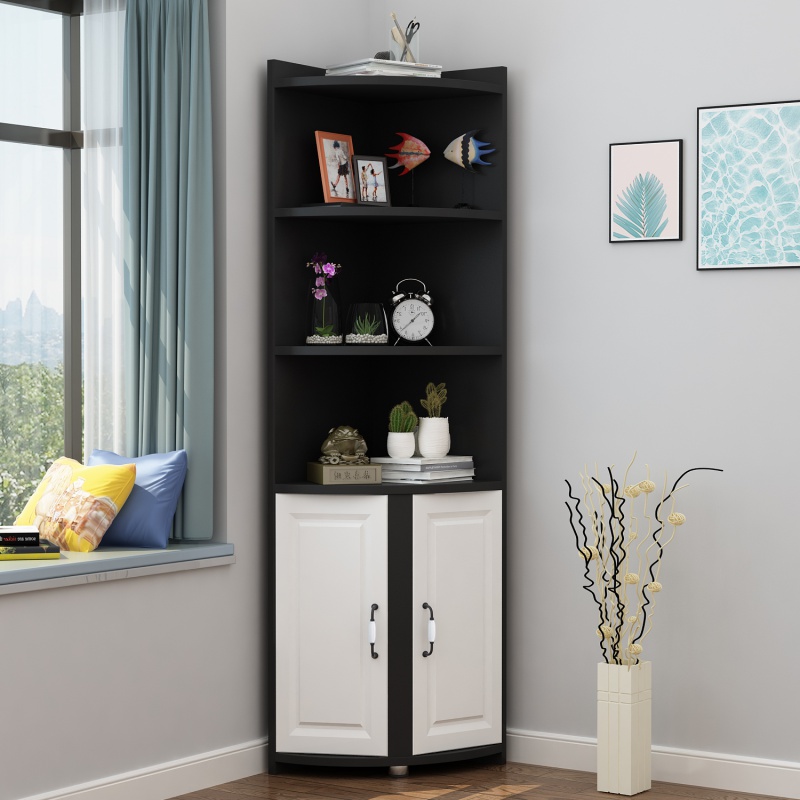 森美人转角柜墙角柜现代简约拐角边角三角多功能客厅卧室角落置物架收纳高清大图