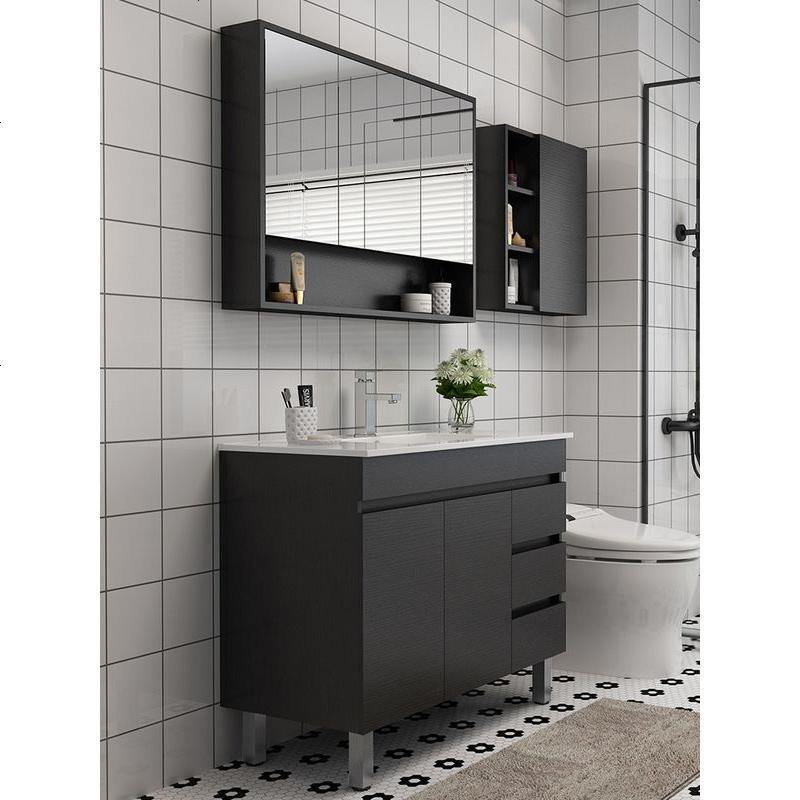 卫浴北欧轻奢浴室柜组合落地式厕所洗脸洗手面盆池卫生间洗漱台盆