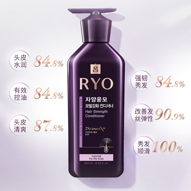 紫吕-滋养密集强韧洗发水 (油皮专护)洗护套装(洗400ml+护400ml)高清大图