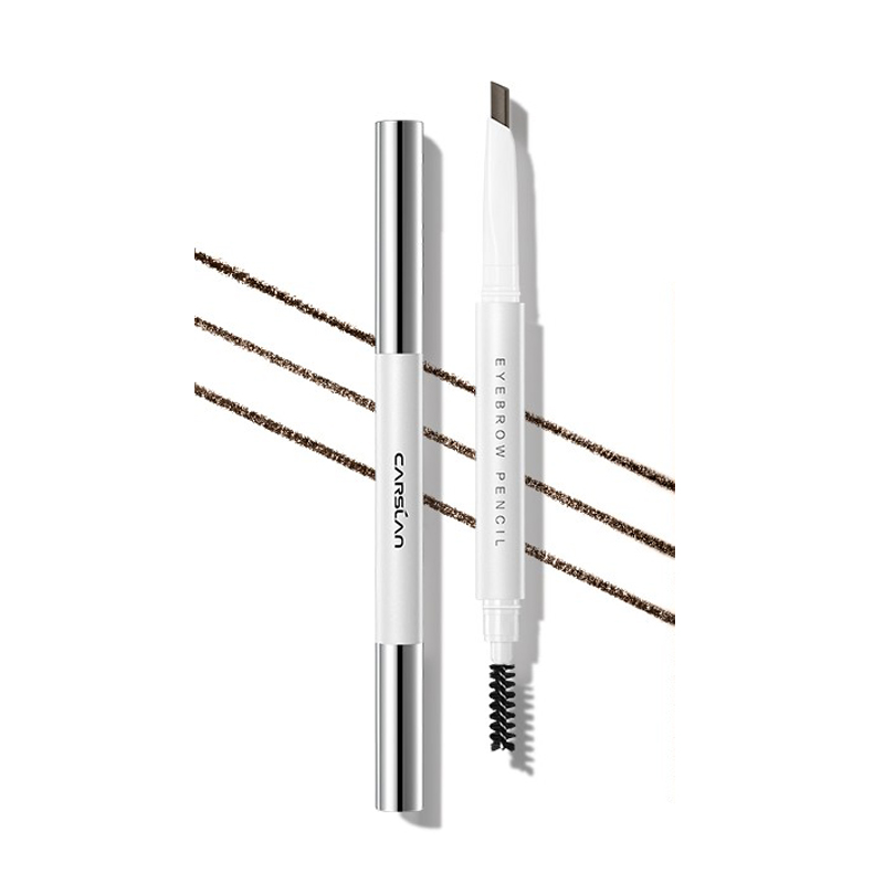 卡姿兰眉笔防水防汗持久不易晕染自动眉笔一字眉画眉带眉刷彩妆 大眼睛俏眉精致眉笔(内附替换芯)
