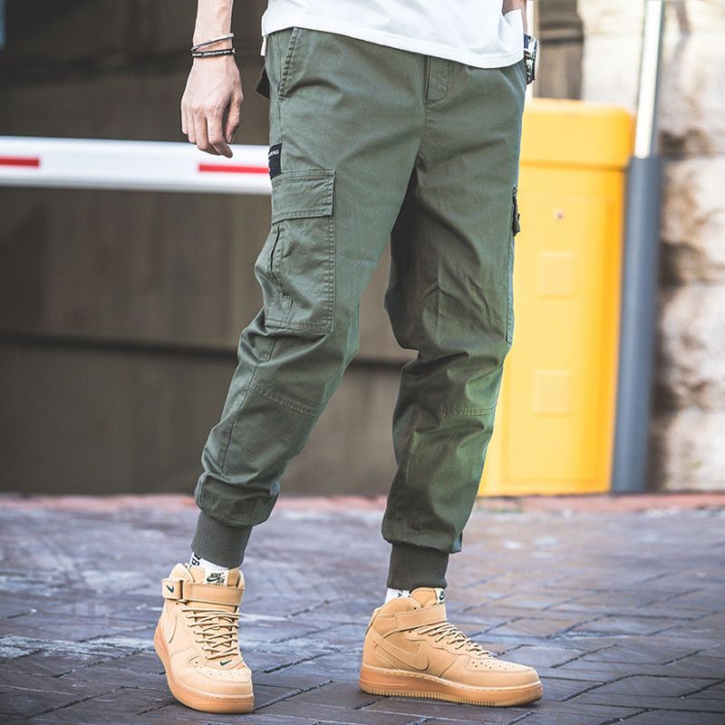 梵克公牛工装裤男潮牌2020春季裤子男装潮流男裤子休闲裤男束脚裤男士