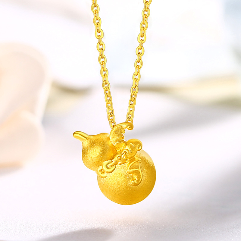壹仟俩黄金吊坠3d硬足金吊坠通用足金999金吊坠葫芦项坠定价黄金饰品