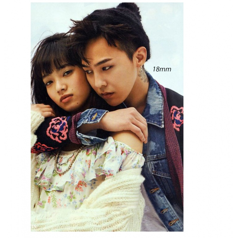 925纯银耳环情侣gd权志龙美伢艾克里里同款韩国加粗圆圈耳钉包邮送女