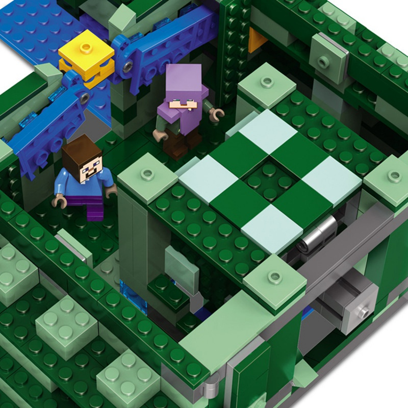 新年积木我的世界系列海底神庙神殿遗迹海洋房子拼装玩具 zm602女巫