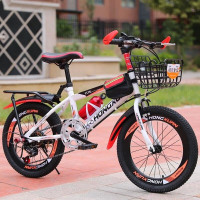 儿童615岁变速山地超轻自行车1820寸男女童适用小学生单车 变速白+标配蓝色 24寸适合身高145-175