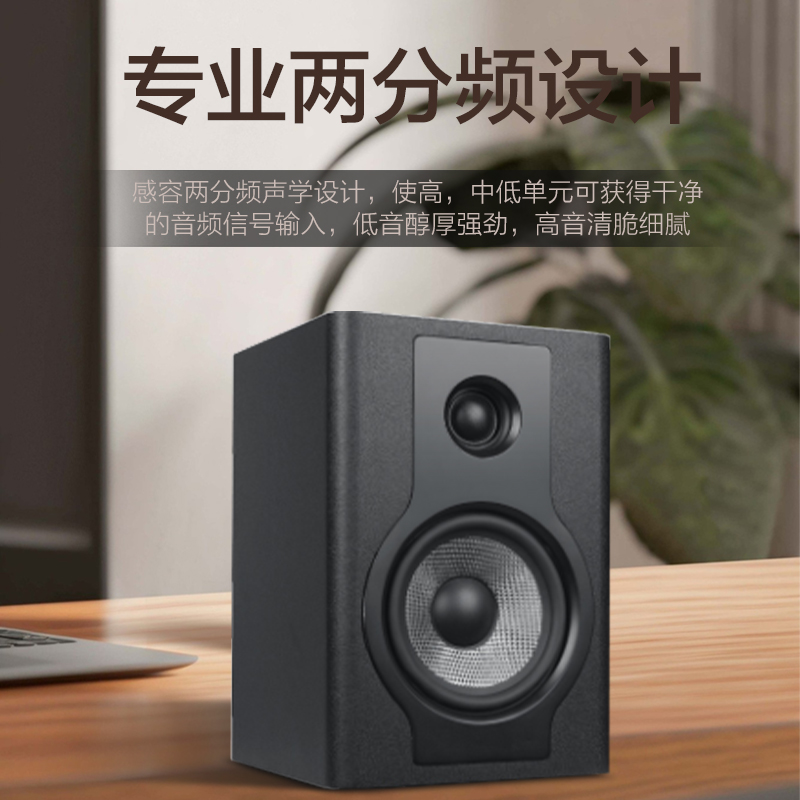 惠度(HuiDu)A500有源监听专业音箱高保真HIFI音质低音炮工作室录音棚音乐制作书架音响高清大图