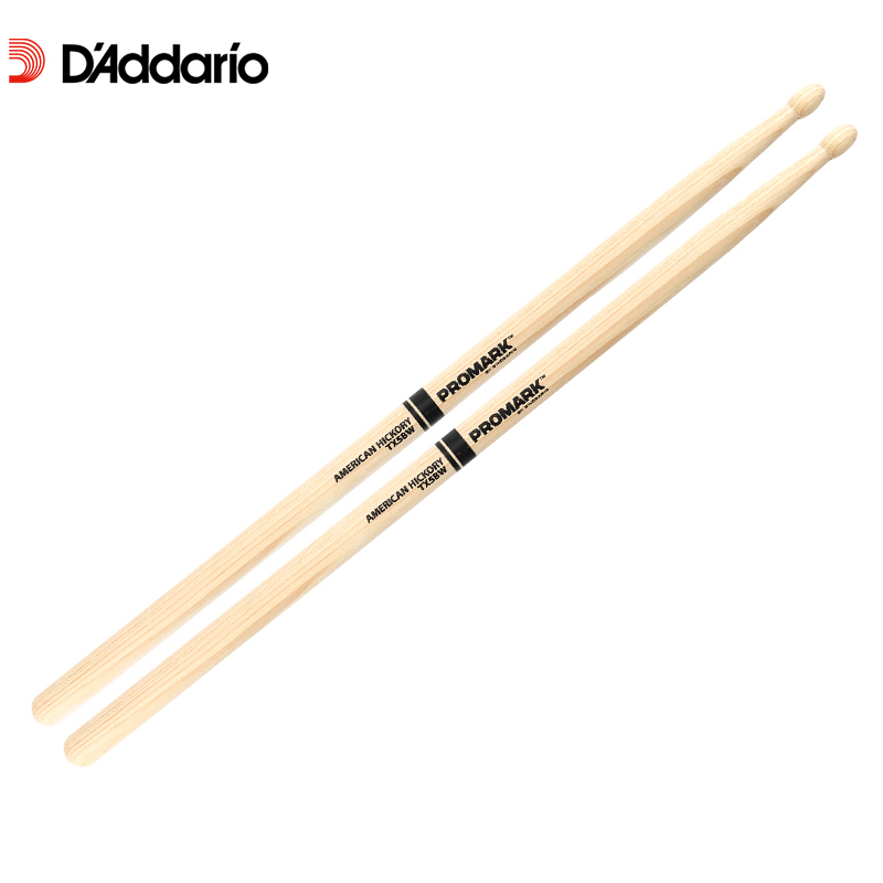 达达里奥(D’Addario)TX5BW鼓棒传统系列美产正品Promark椭圆形5B 进口胡桃木架子鼓槌鼓锤