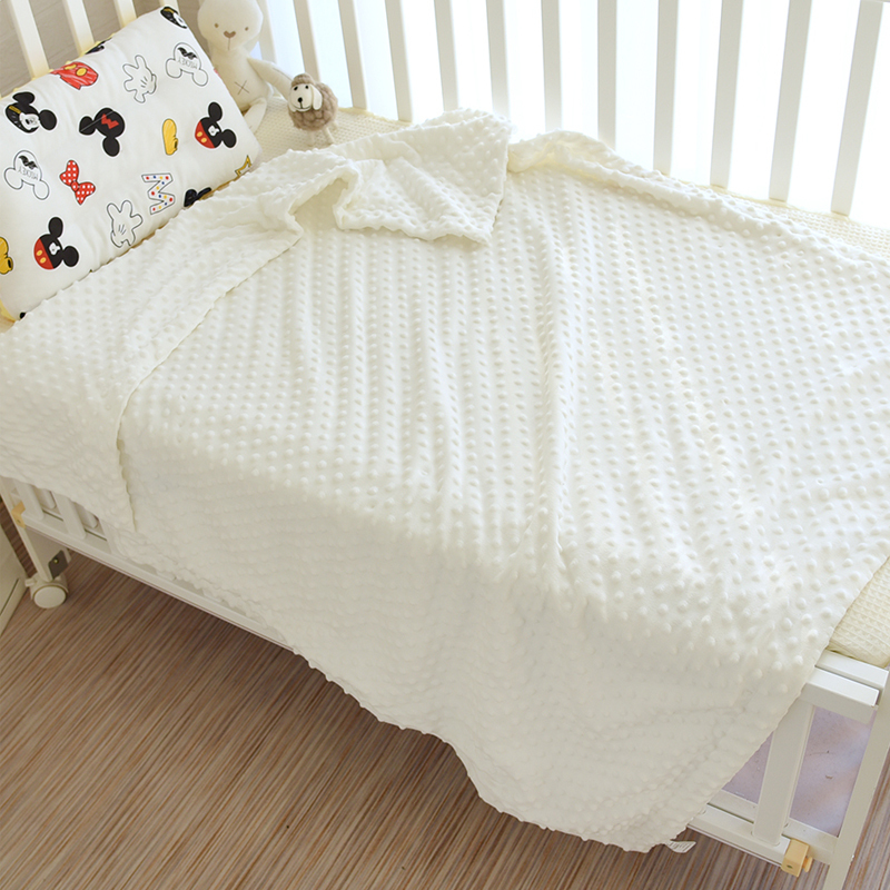 恋名媛豆豆毯安抚婴儿盖毯春夏双面泡泡绒幼儿园儿童毛毯宝宝外出推车