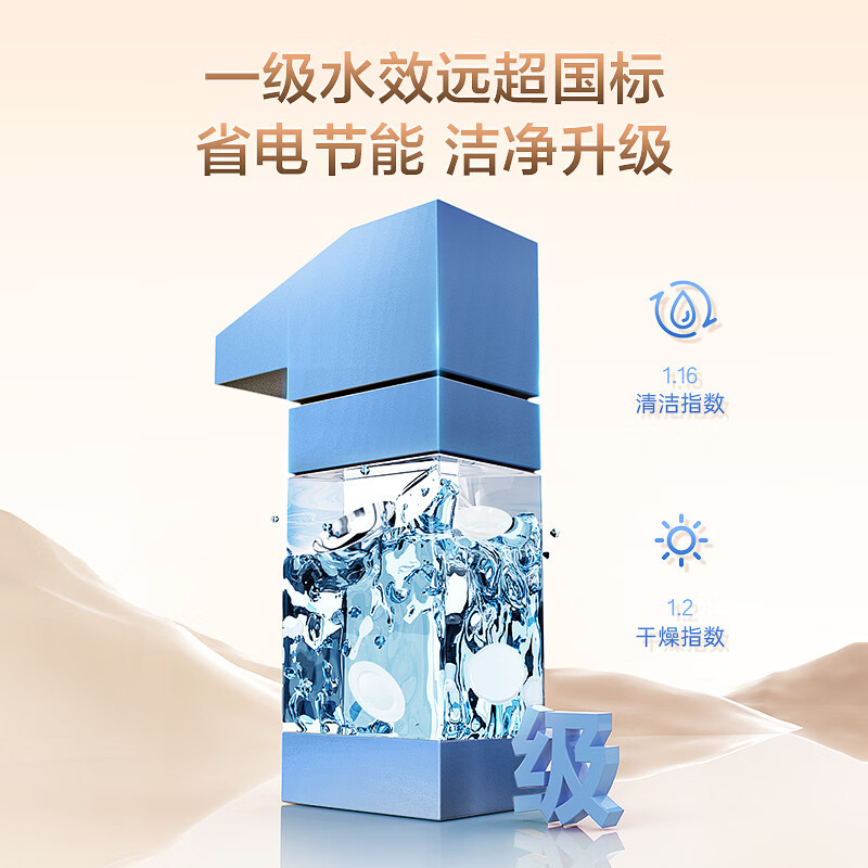 海尔(Haier)15套嵌入式洗碗机W30S一级水效45000Pa变频高压节能分区洗智能开门速干智能APP智控