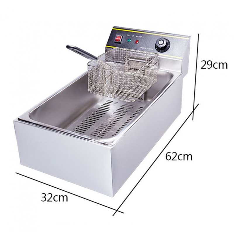 定时电炸炉商用油炸锅加厚单缸炸鸡排薯条油条设备纳丽雅油炸机器电