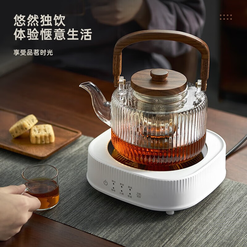 忆壶茶 DTL-L5电陶炉 +祥灵提梁壶(黑色)1300ml高清大图