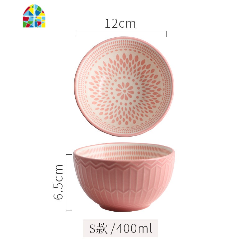 创意个性家用5寸吃饭陶瓷碗日式釉下彩隔热早餐稀饭小汤碗微波炉碗 FENGHOU 白色高清大图