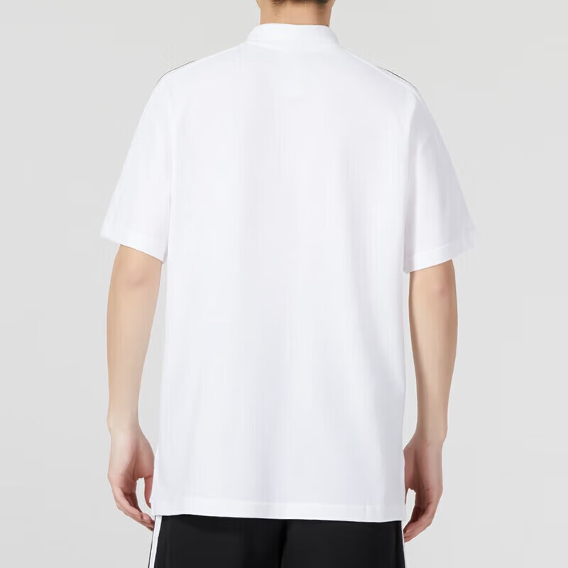 阿迪达斯 (adidas)男装2023夏季健身训练运动服潮流时尚T恤休闲宽松短袖POLO衫 IC9312 白色