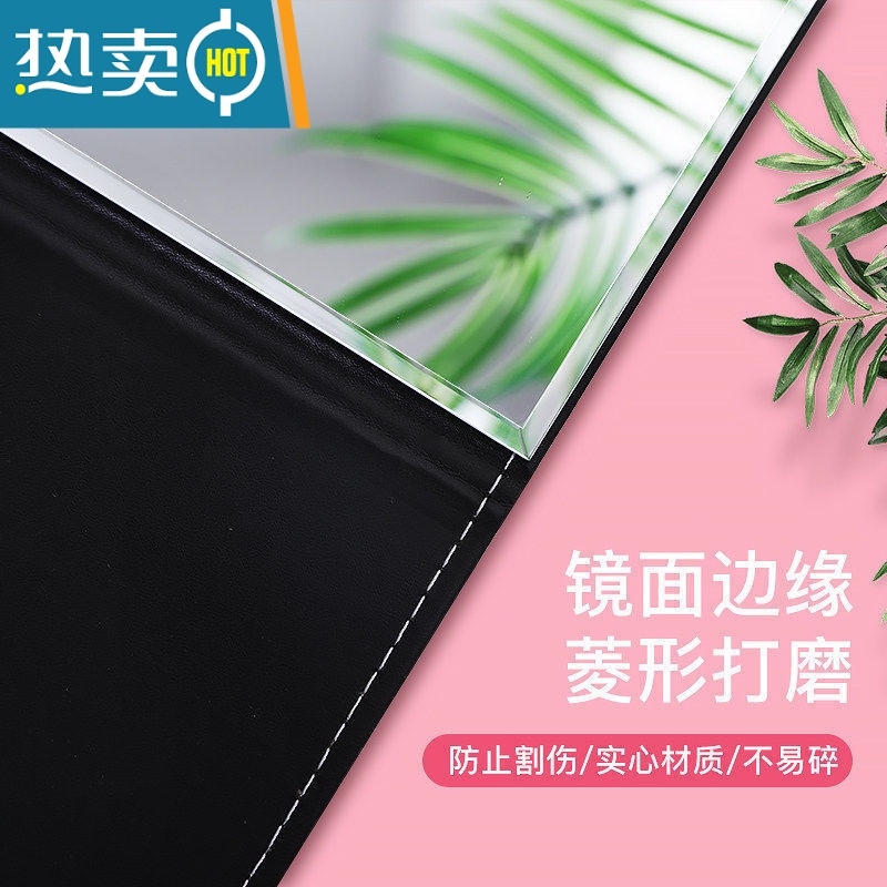 敬平[破损包赔]折叠镜子化妆镜台式便携随身女学生宿舍桌面梳妆镜子便携式用镜 轻奢白[大号]加厚皮革/破损包赔高清大图