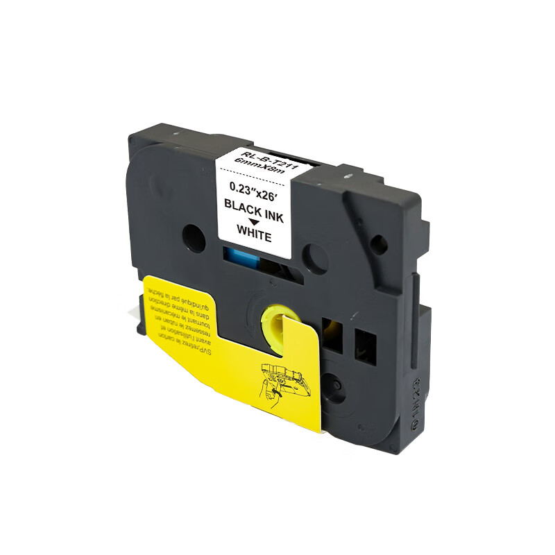 扬帆耐立YFHC 标签色带白底黑字6mm不干胶标签纸适用于兄弟PT1000 TZe-211高清大图