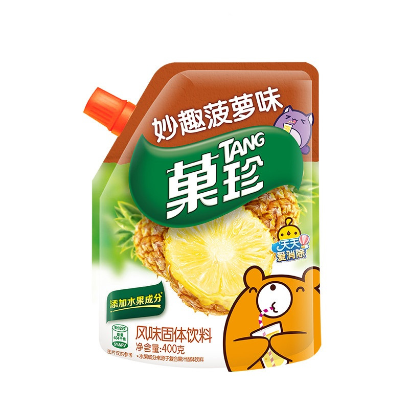 菓珍果味冲饮固体饮料壶嘴装妙趣菠萝味400g/袋 亿滋出品