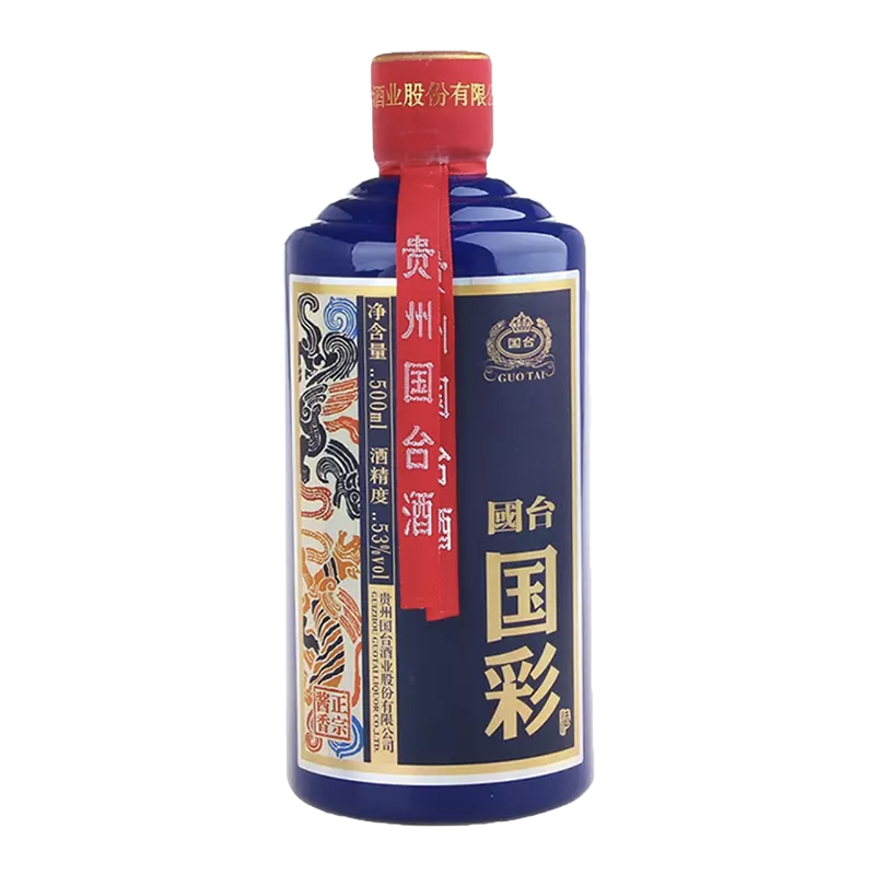 贵州国台 国彩酒 53度 酱香型白酒 蓝色 500mlx1瓶