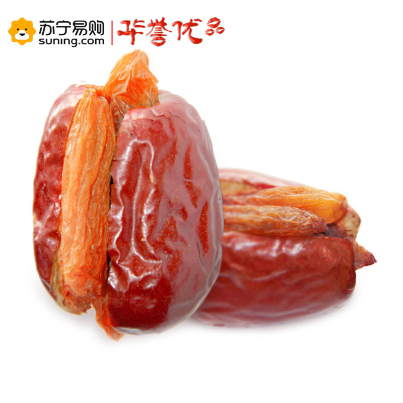 华誉优 休闲零食蜜饯干果 新疆特产 红枣夹葡萄干 和田大枣夹香妃葡萄干289g/袋