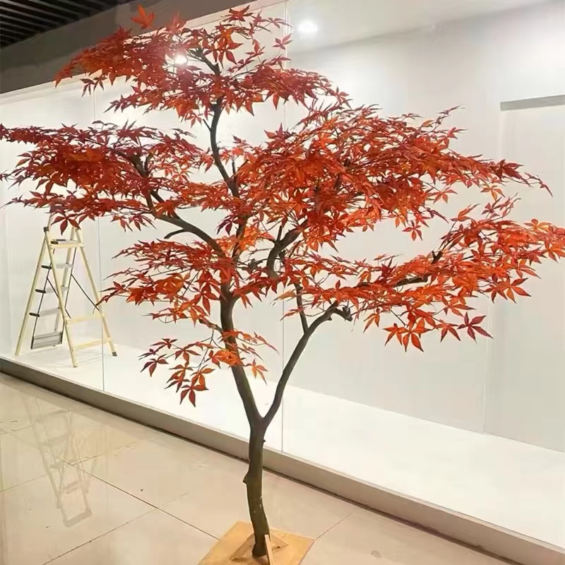 红枫树仿真树落地大型景观装饰假树枯山水干景 单个规格5颗以上起售高清大图