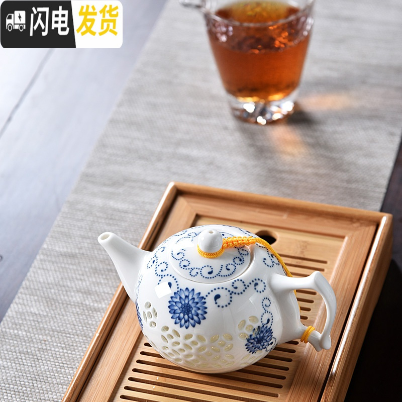 三维工匠功夫茶具套装单茶壶家用复古紫砂玻璃d沏茶壶