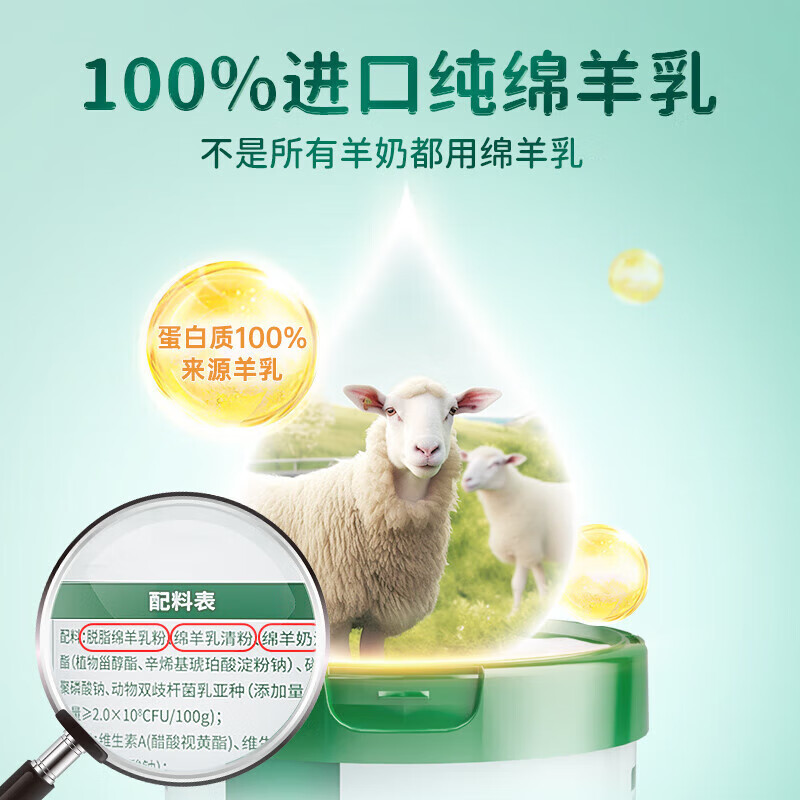 臻牧乳养道绵羊奶粉 750g/罐*2[礼袋装]6973012901297-2高清大图