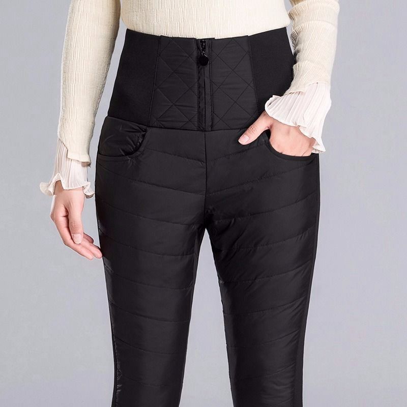 20新款高腰羽绒裤女外穿加厚保暖羽绒棉裤冬季显瘦铅笔大码打底裤