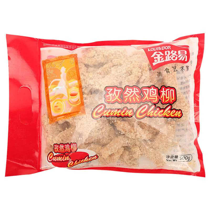 金路易简装孜然无骨鸡柳500g