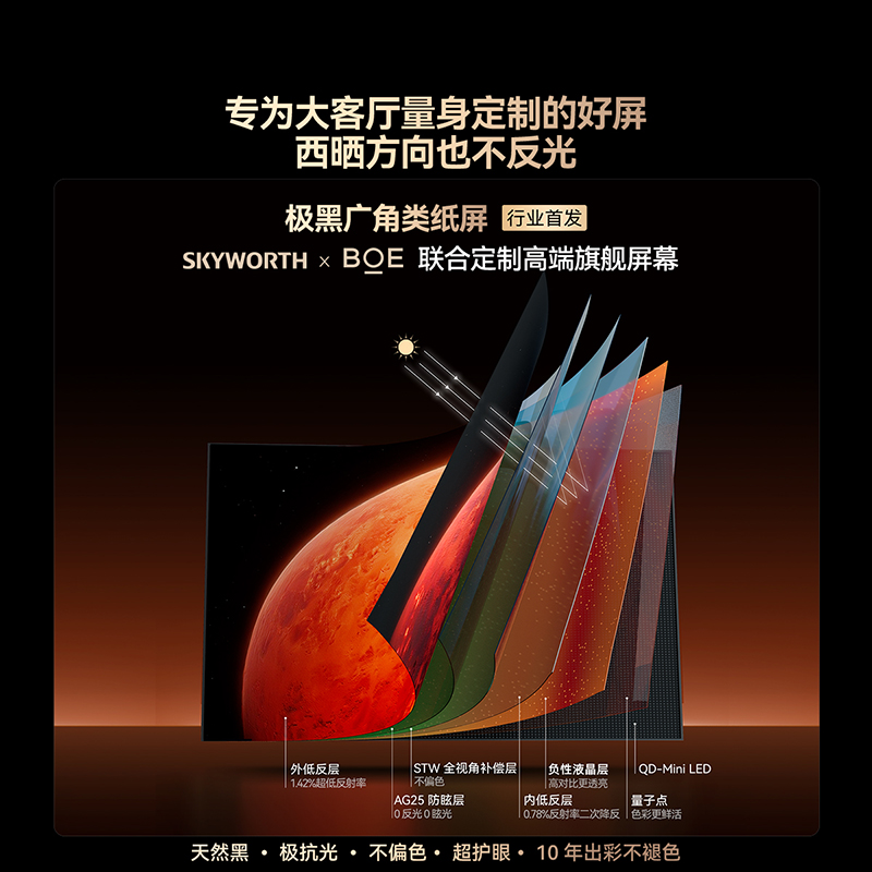 创维电视85A5F Pro 85英寸电视机QD-Mini LED 85吋超越oled DeepSeek游戏家电国家政府补高清大图