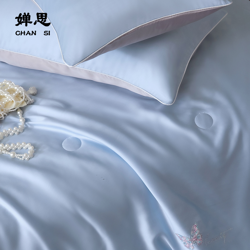 婵思 60S莱赛尔净植力夏被 蓝灰高清大图