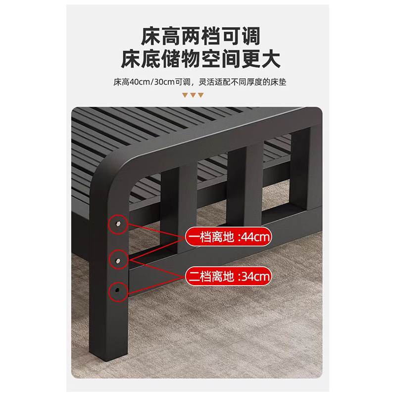 河洛伟业 铁架床+床垫张高清大图